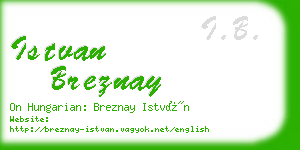 istvan breznay business card